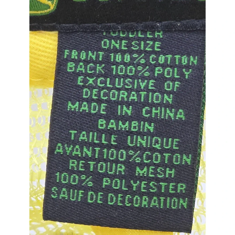 John‎ Deere Authentic Snapback Trucker Hat Cap Toddler EUC Mesh Embroidered Logo